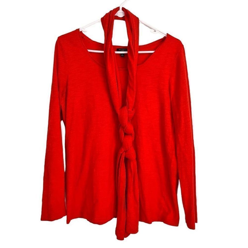 Talbots Long Sleeve Top with Scarf Size LP